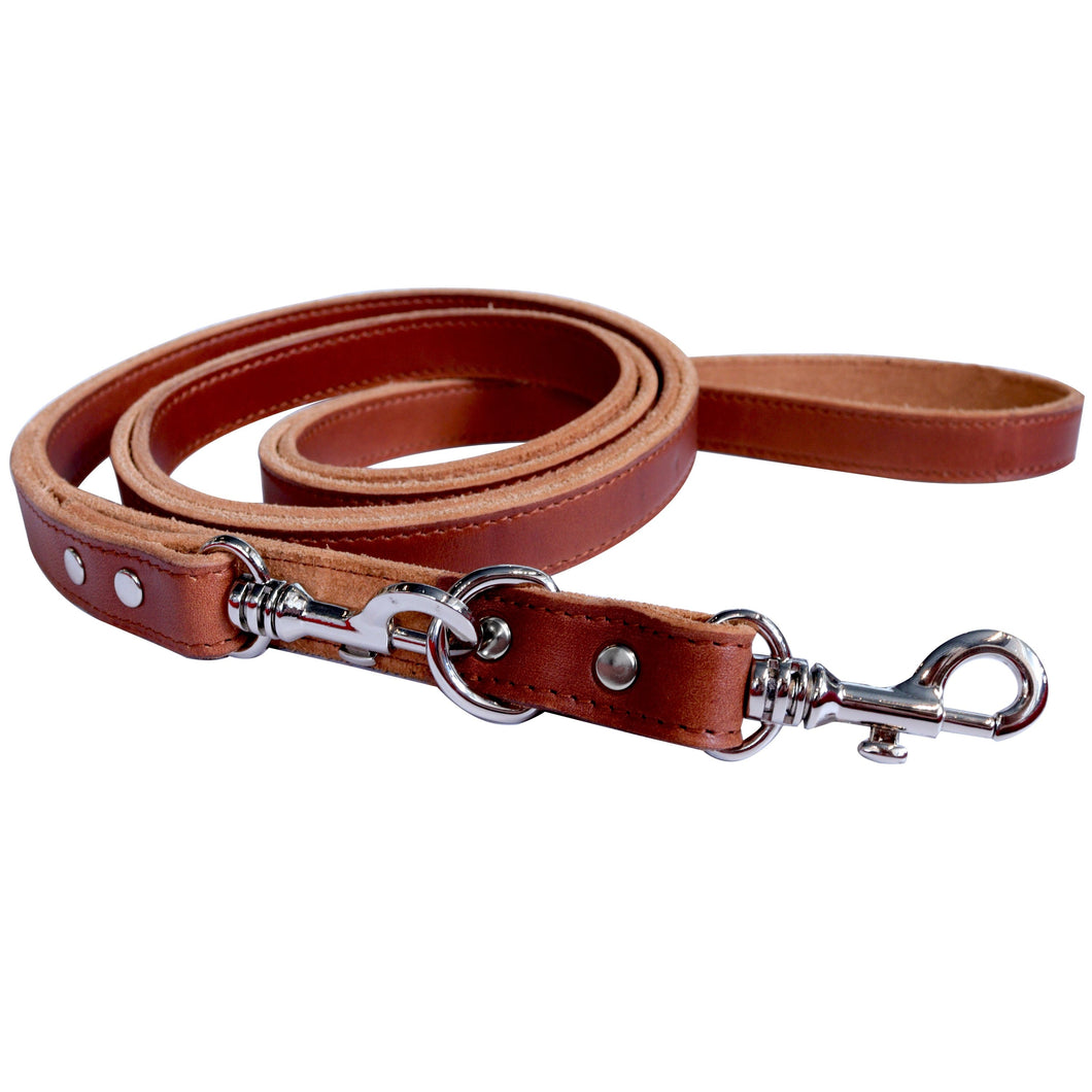 XL verstelbare riem van Leer RUSTY BROWN